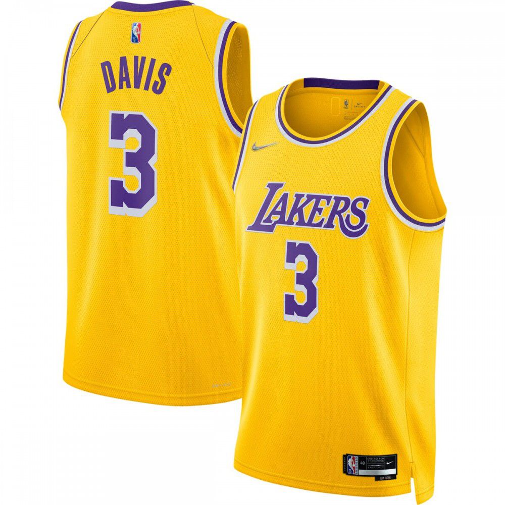 Anthony Davis Los Angeles Lakers 2021/22 Diamond Swingman Jersey - Icon Edition - Gold-Pro Kit Vault | Brand New 26/27 Sports Jerseys